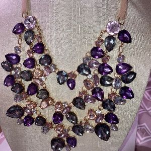 Torrid purple, grey, and pink necklace.